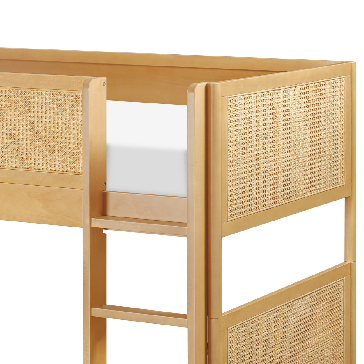 Babyletto Bondi Cane Convertible Bunk Bed - Honey with Natural Cane