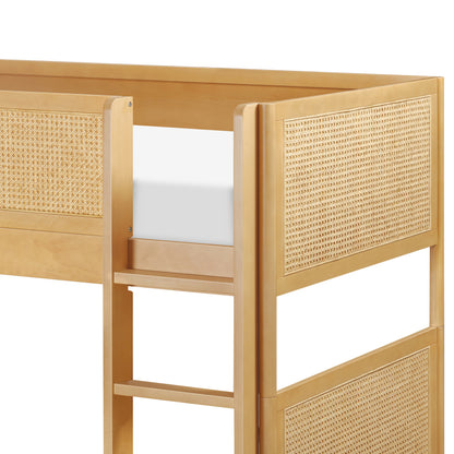 Babyletto Bondi Cane Convertible Bunk Bed - Honey with Natural Cane