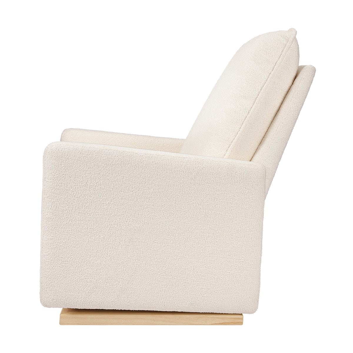 Babyletto Cali Pillowback Chair and a Half Glider - Chantilly Sherpa w/ Light Wood Base - M20984CSHLB