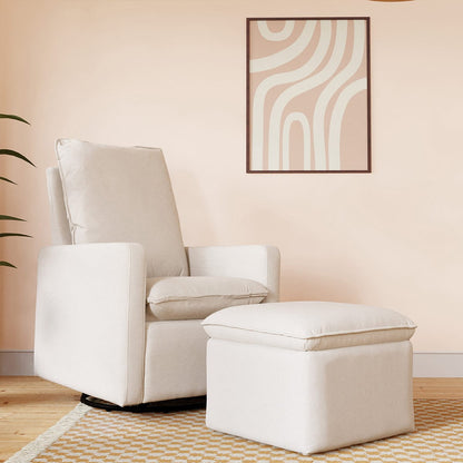 Babyletto Cali Pillowback Swivel Glider - Performance Cream Eco-Weave - M20987PCMEW
