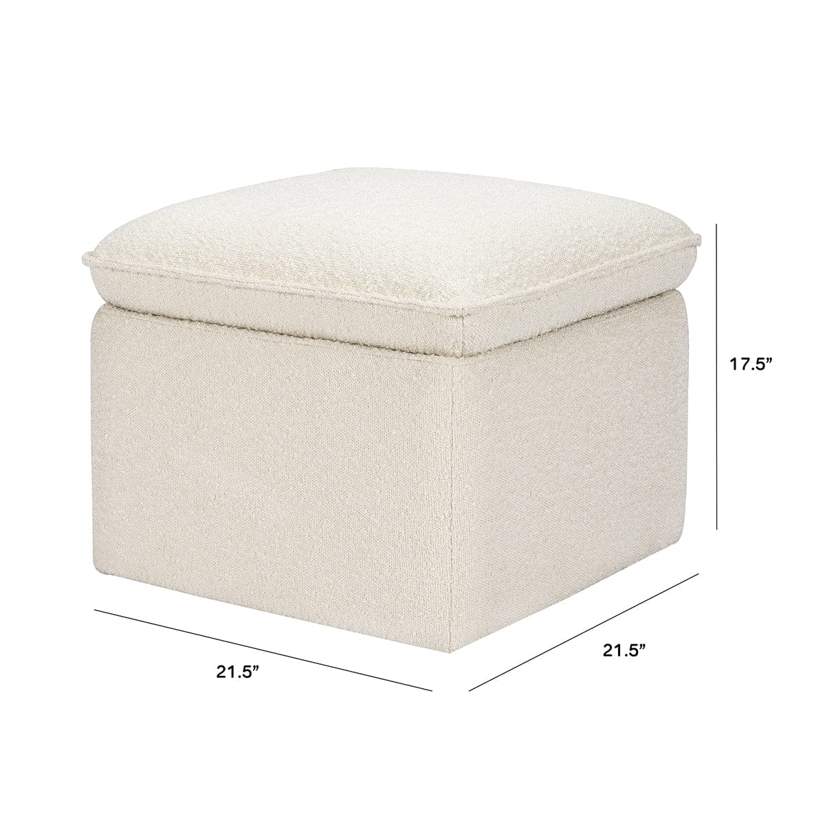 Babyletto Cali Storage Ottoman - Ivory Boucle - M20985WB