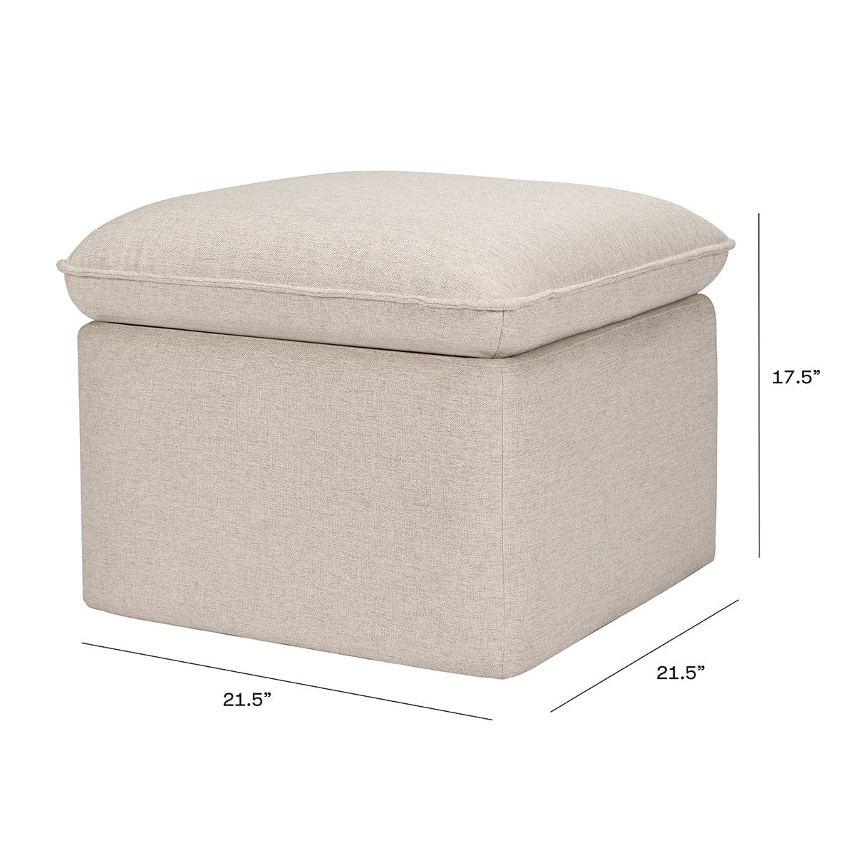 Babyletto Cali Storage Ottoman - Performance Beach Eco-Weave - M20985PBEW