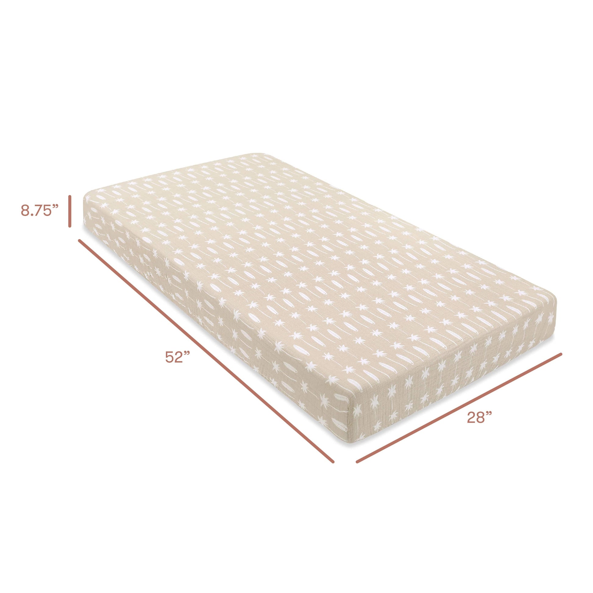 Babyletto Crib Sheet in GOTS Certified Organic Muslin Cotton-Beach Bum - T27035