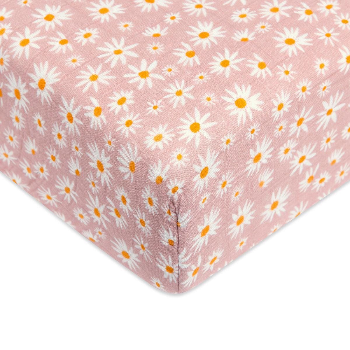 Babyletto Crib Sheet in GOTS Certified Organic Muslin Cotton-Daisy - T28035