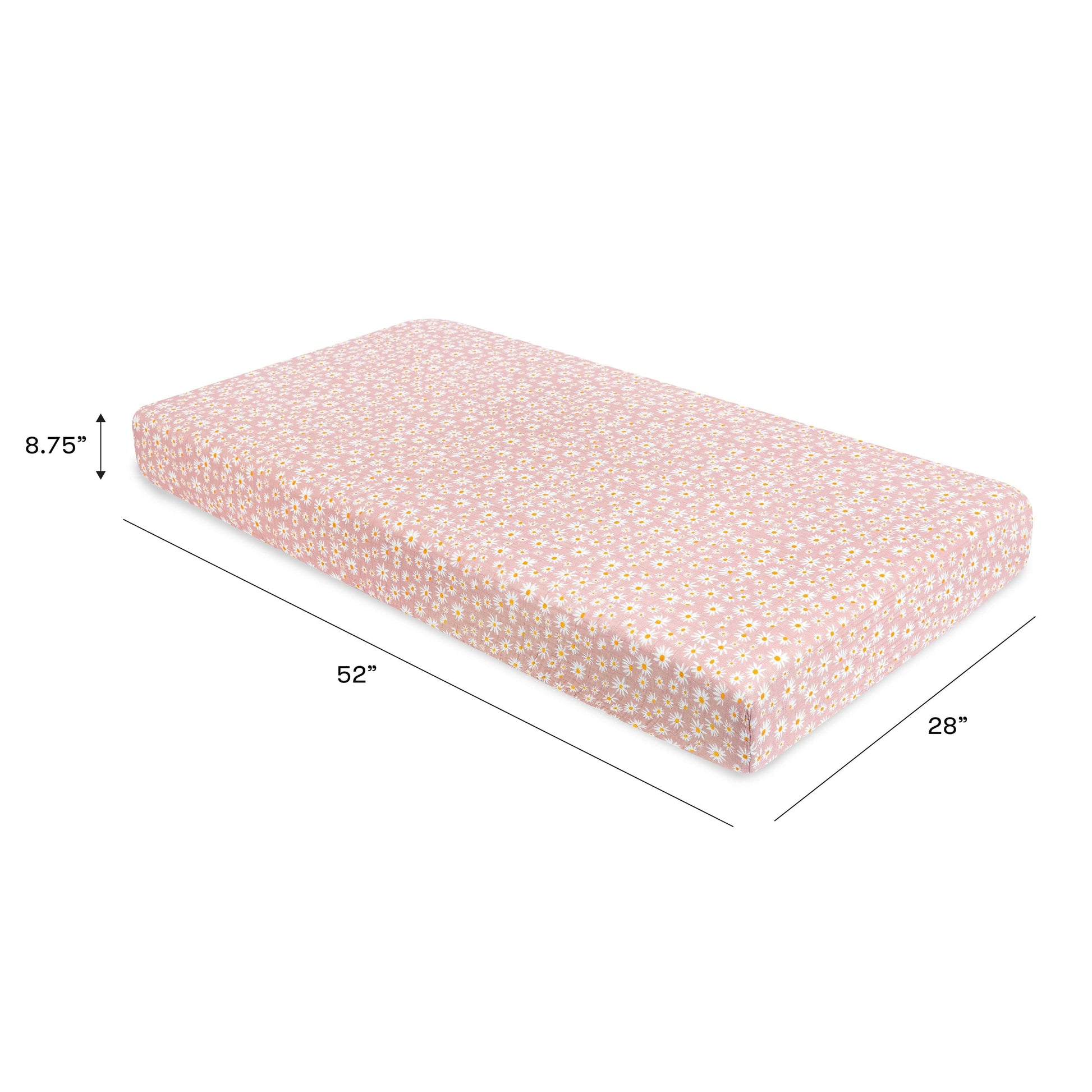Babyletto Crib Sheet in GOTS Certified Organic Muslin Cotton-Daisy - T28035
