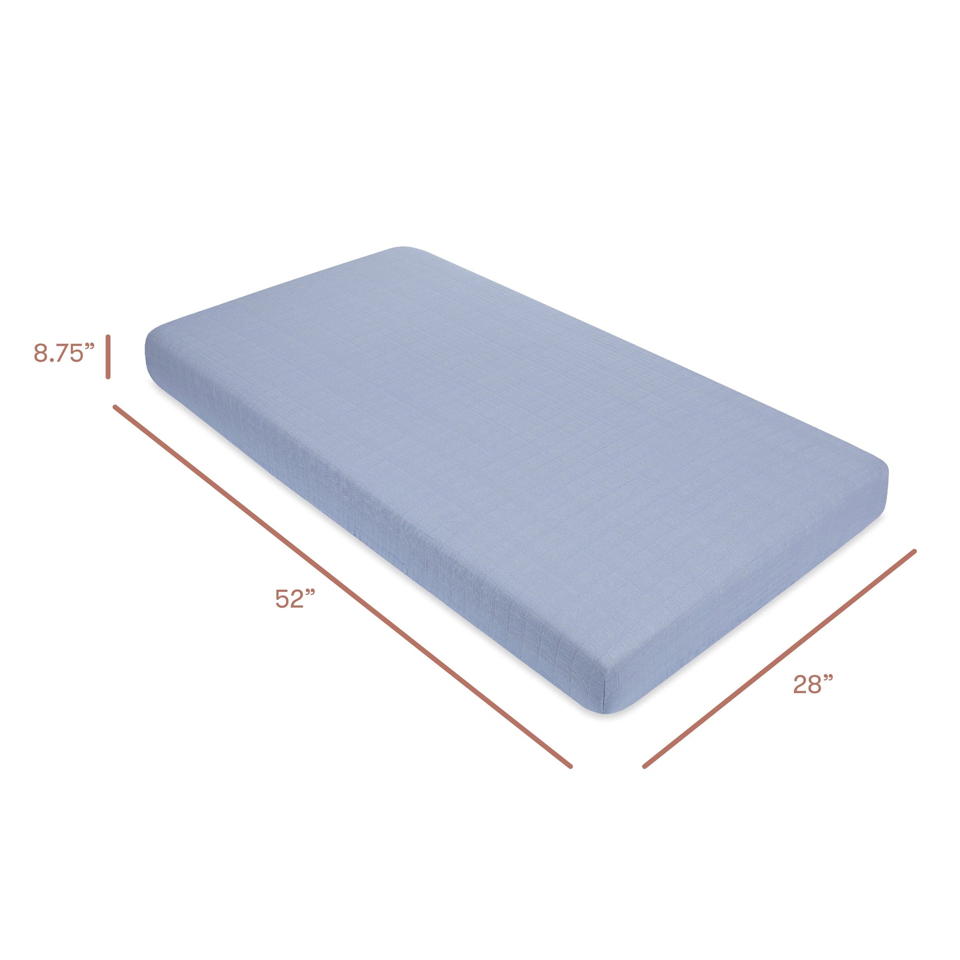 Babyletto Crib Sheet in GOTS Certified Organic Muslin Cotton-Dewdrop - T29635DP