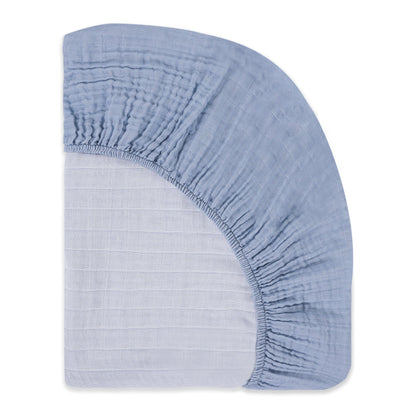 Babyletto Crib Sheet in GOTS Certified Organic Muslin Cotton-Dewdrop - T29635DP