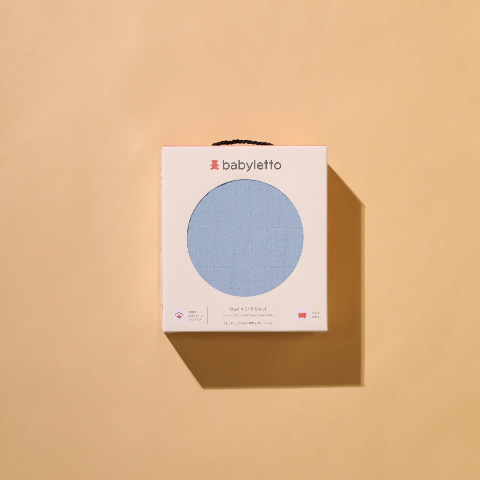 Babyletto Crib Sheet in GOTS Certified Organic Muslin Cotton-Dewdrop - T29635DP