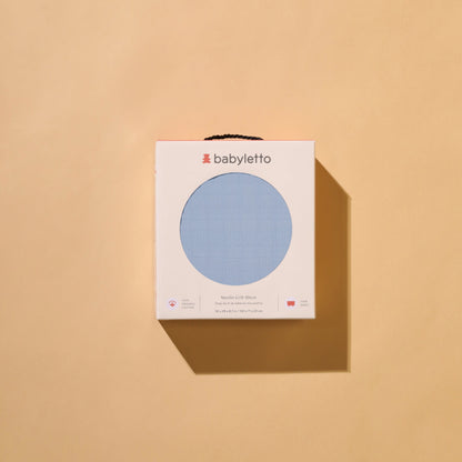 Babyletto Crib Sheet in GOTS Certified Organic Muslin Cotton-Dewdrop - T29635DP