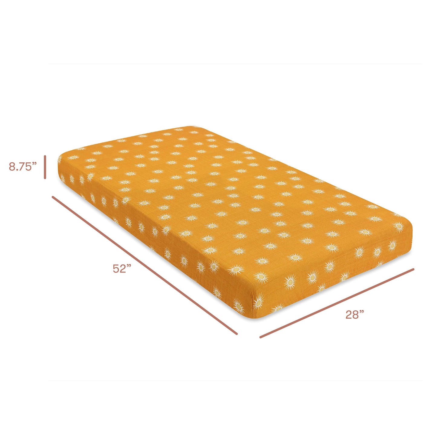Babyletto Crib Sheet in GOTS Certified Organic Muslin Cotton-Golden Hour - T26935