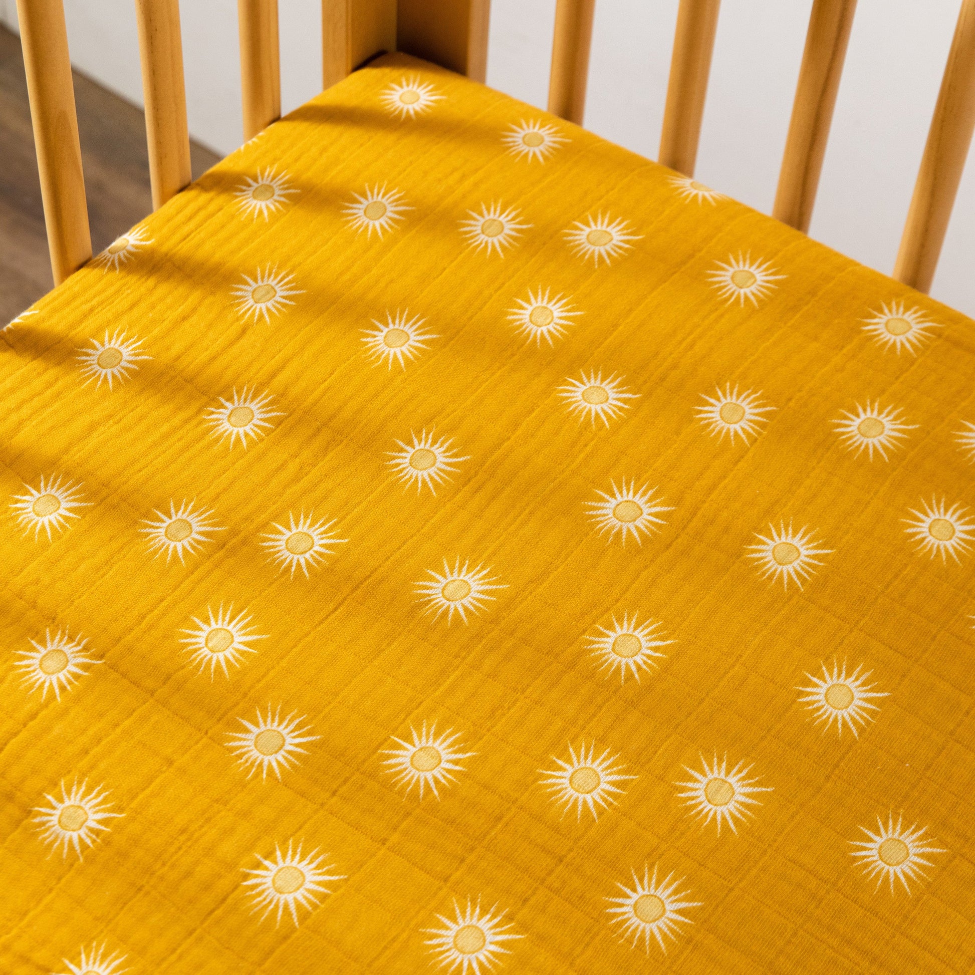 Babyletto Crib Sheet in GOTS Certified Organic Muslin Cotton-Golden Hour - T26935