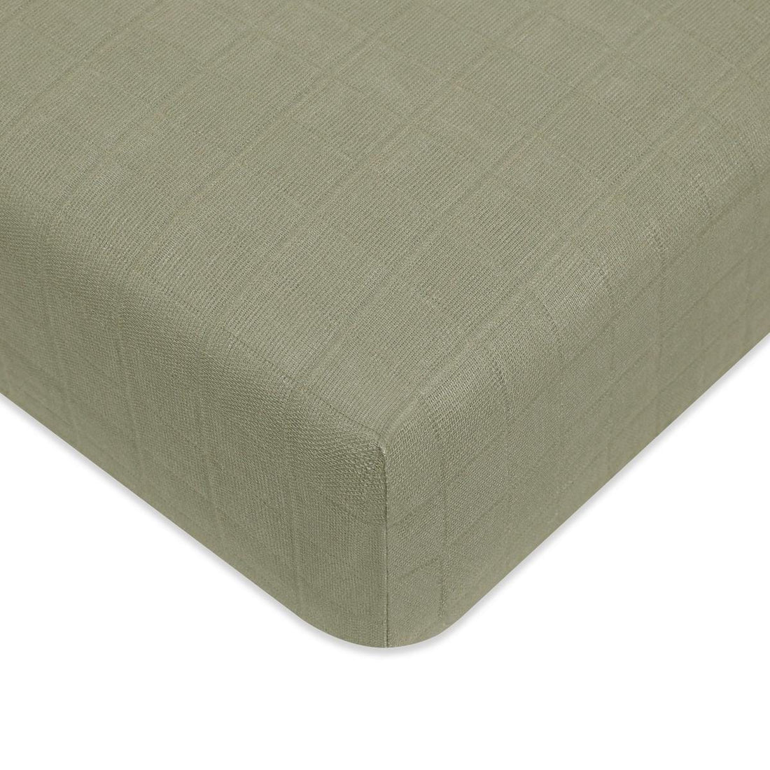 Babyletto Crib Sheet in GOTS Certified Organic Muslin Cotton-Matcha - T29735MCA