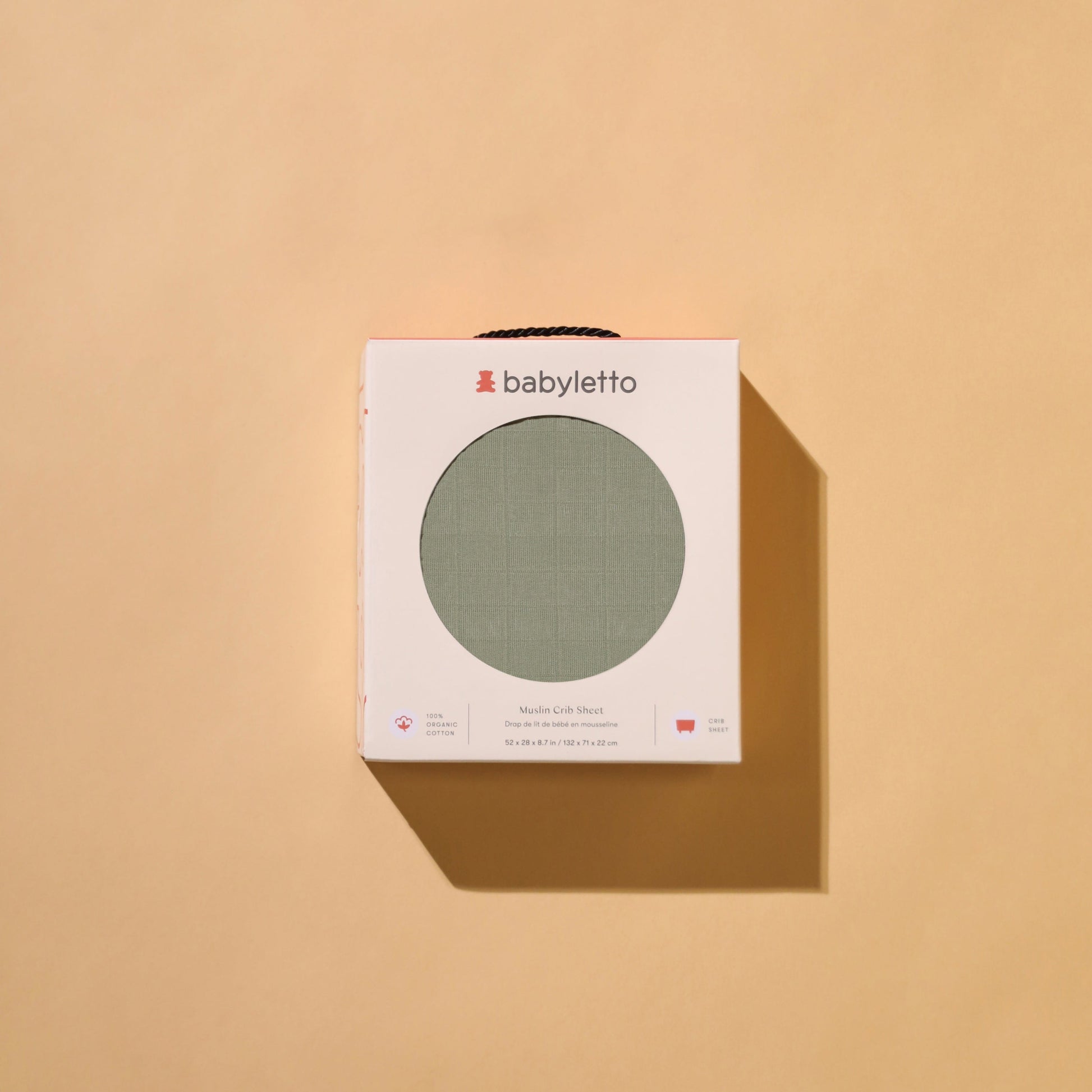 Babyletto Crib Sheet in GOTS Certified Organic Muslin Cotton-Matcha - T29735MCA
