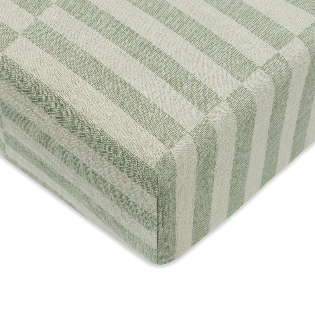 Babyletto Crib Sheet in GOTS Certified Organic Muslin Cotton-Moss Stripe - T30535