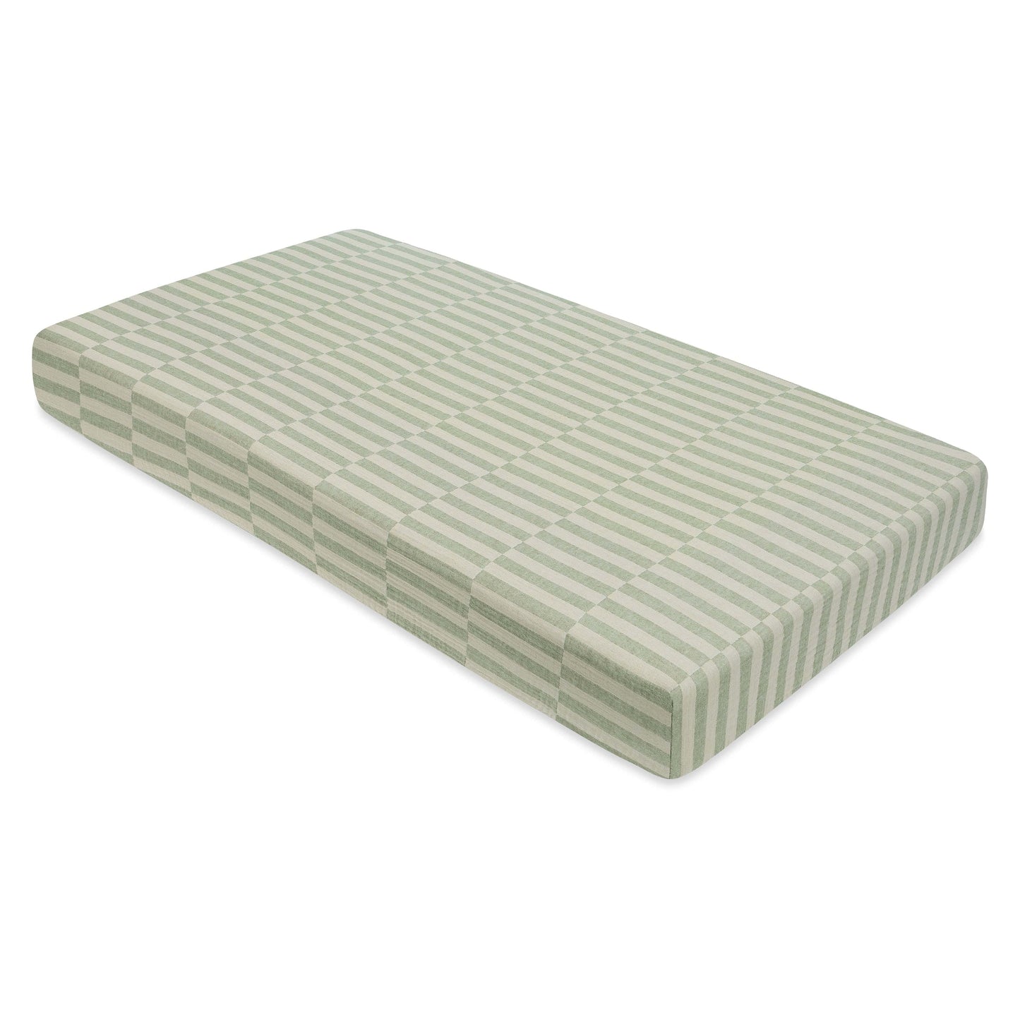 Babyletto Crib Sheet in GOTS Certified Organic Muslin Cotton-Moss Stripe - T30535