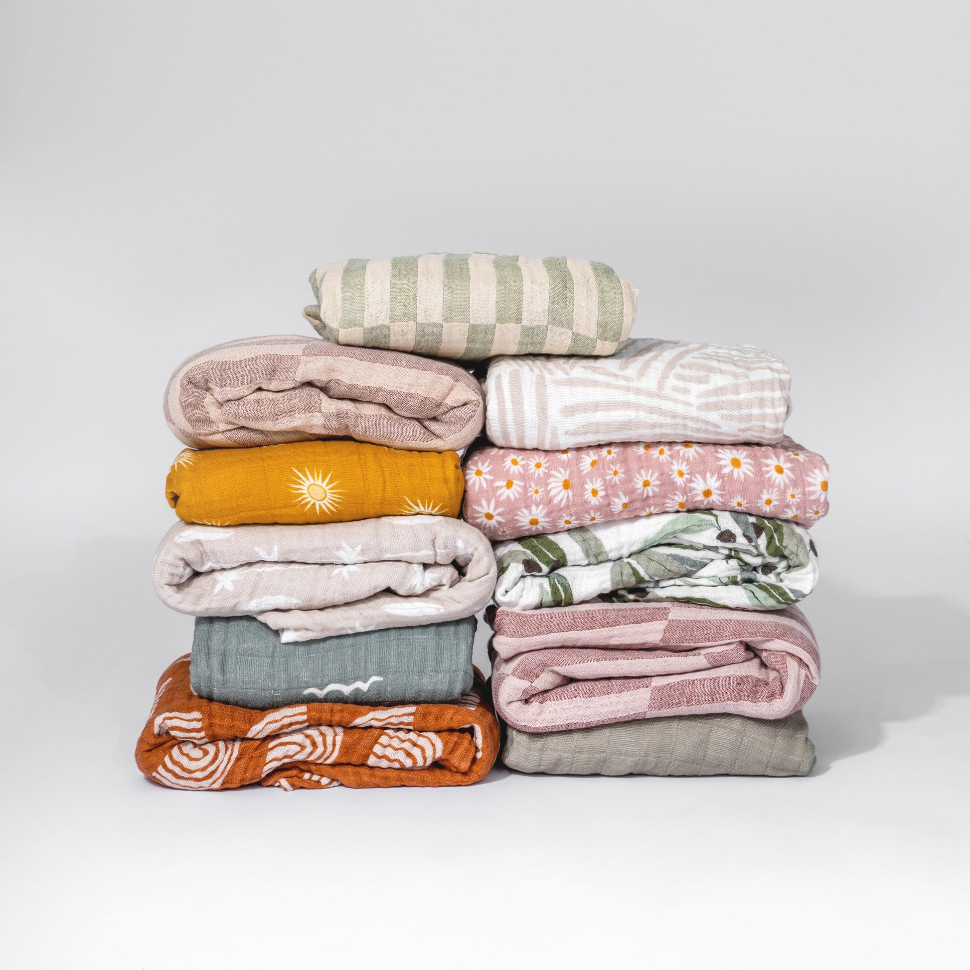 Babyletto Crib Sheet in GOTS Certified Organic Muslin Cotton-Moss Stripe - T30535