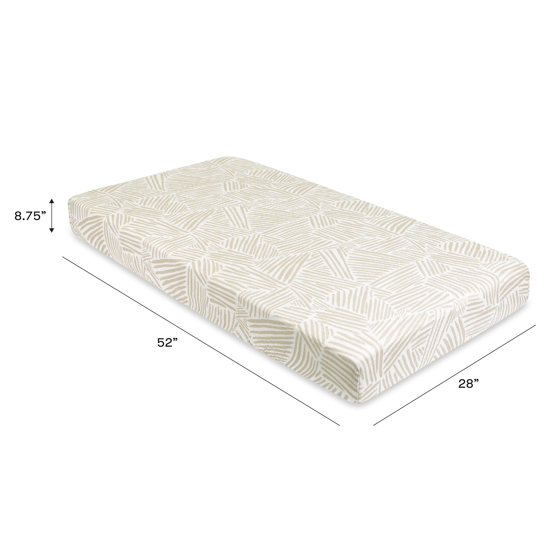 Babyletto Crib Sheet in GOTS Certified Organic Muslin Cotton-Oat Stripe - T29235