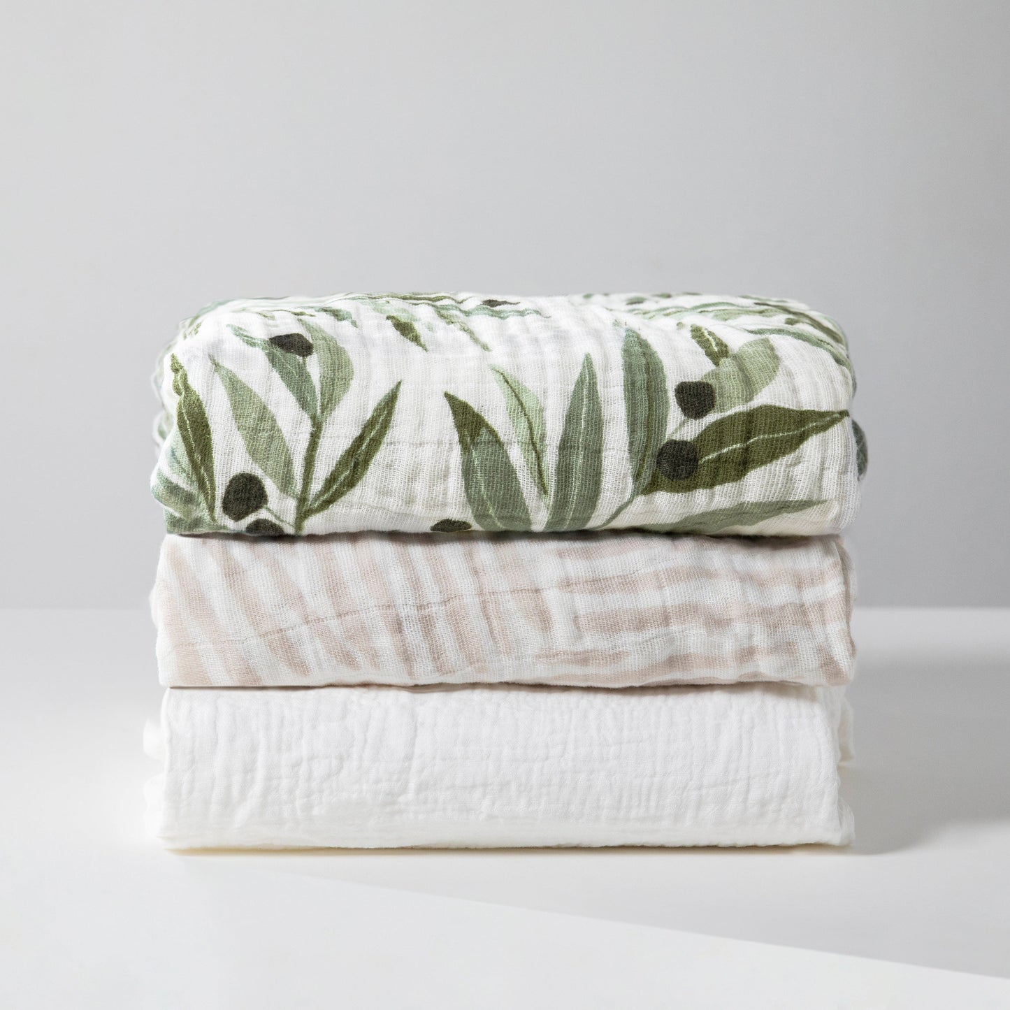 Babyletto Crib Sheet in GOTS Certified Organic Muslin Cotton-Oat Stripe - T29235
