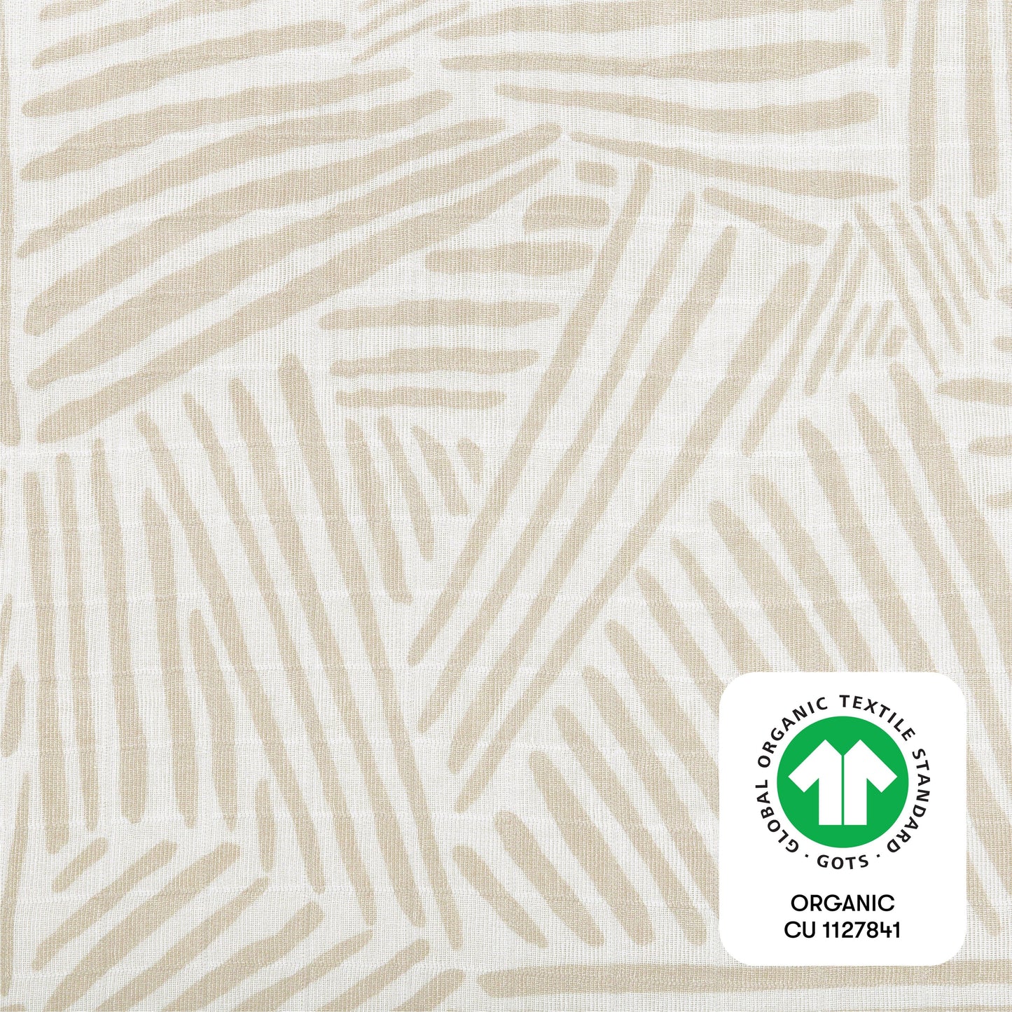 Babyletto Crib Sheet in GOTS Certified Organic Muslin Cotton-Oat Stripe - T29235