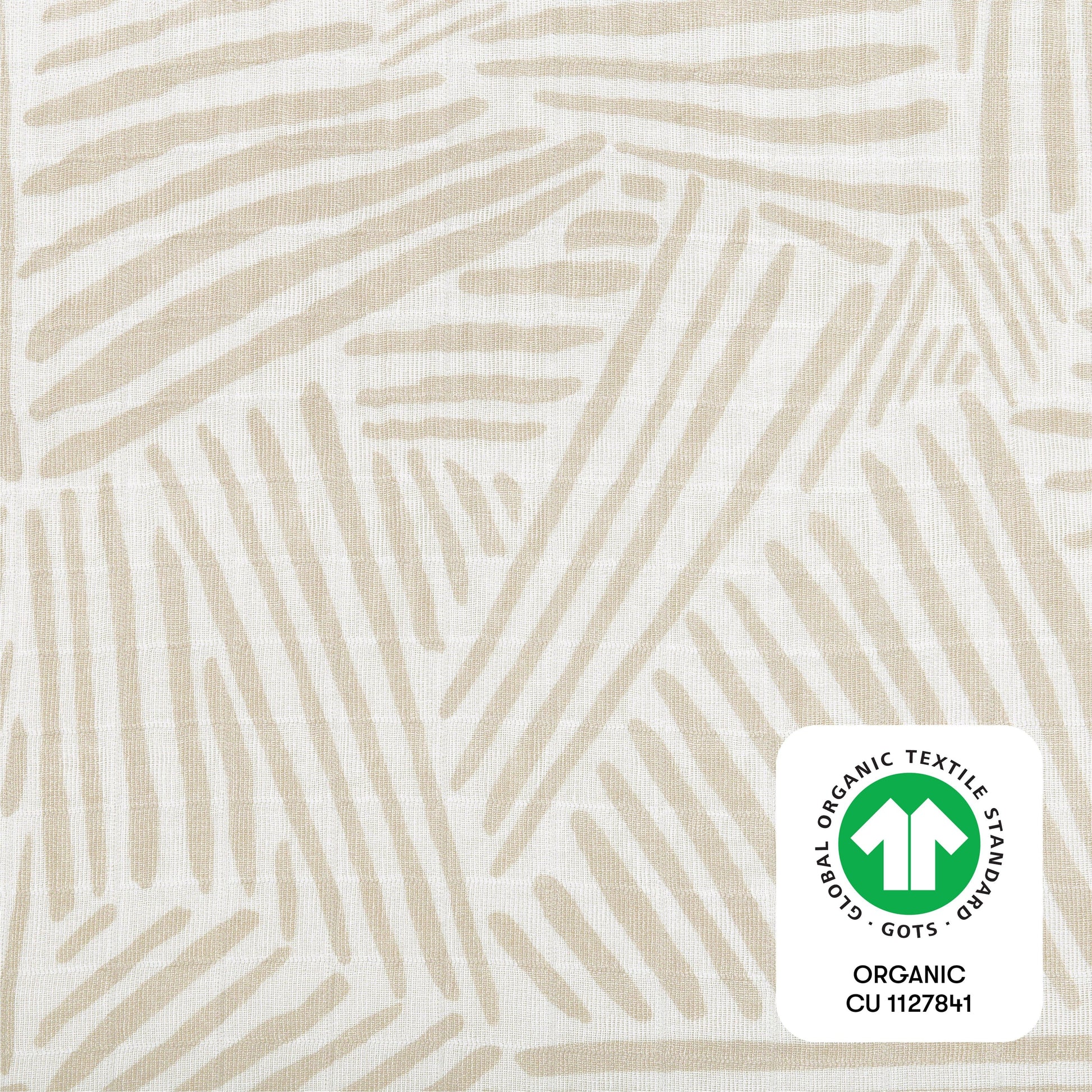 Babyletto Crib Sheet in GOTS Certified Organic Muslin Cotton-Oat Stripe - T29235