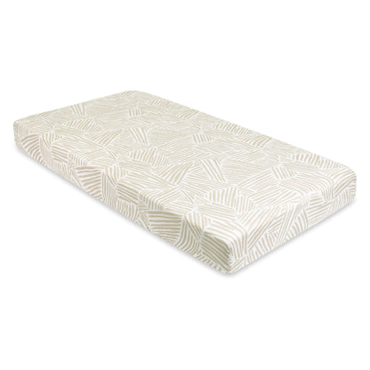 Babyletto Crib Sheet in GOTS Certified Organic Muslin Cotton-Oat Stripe - T29235