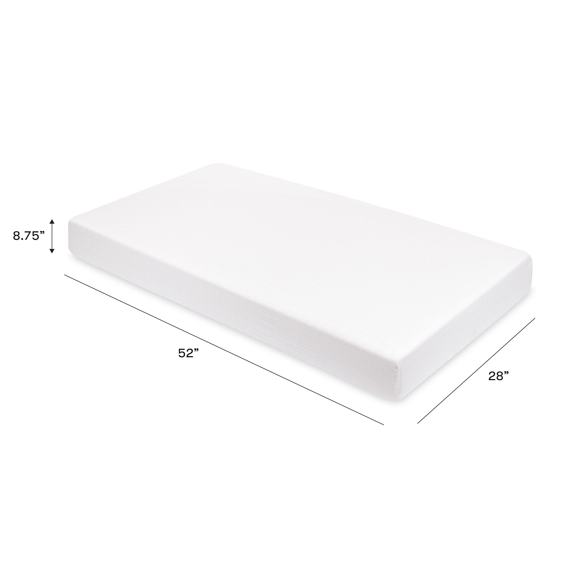 Babyletto Crib Sheet in GOTS Certified Organic Muslin Cotton-White - T29435