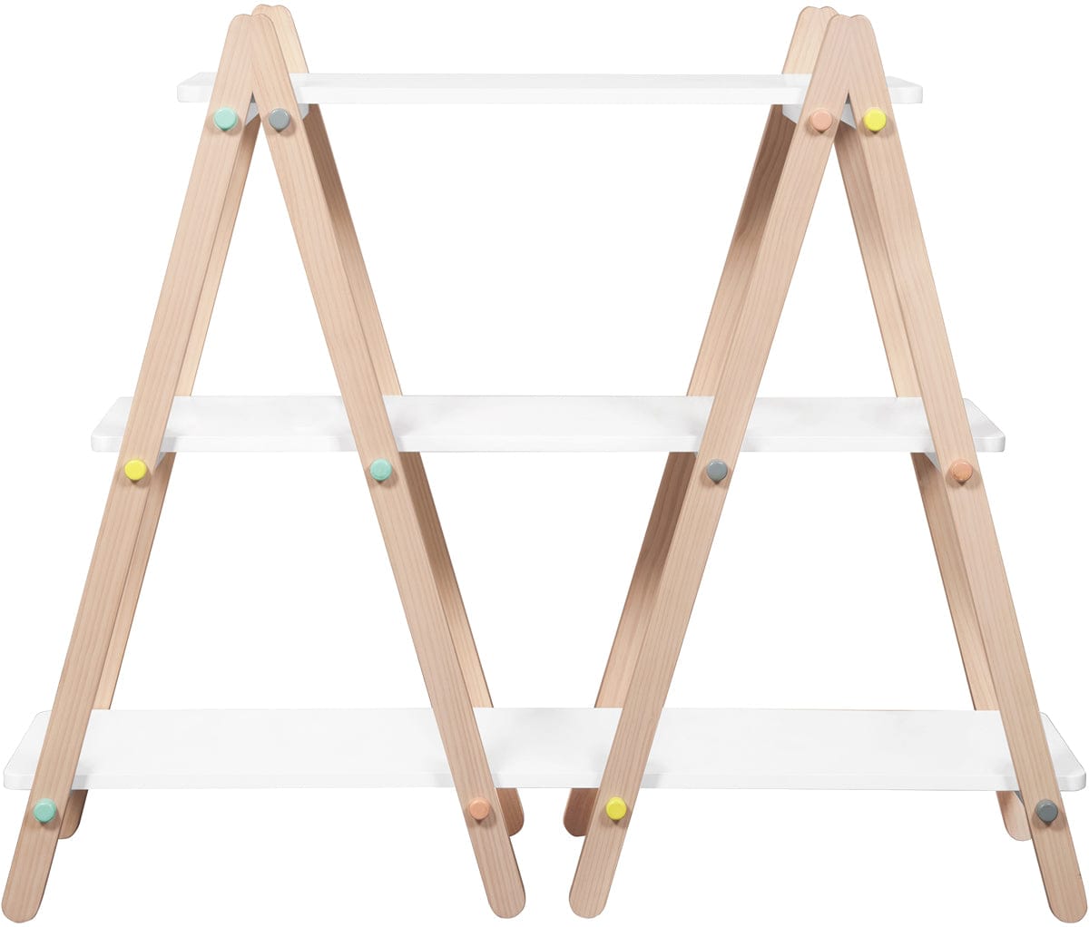 BabyLetto Dottie Bookcase In White and Washed Natural Finish - M10511WNX