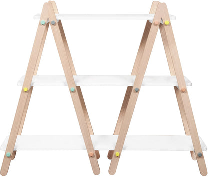 BabyLetto Dottie Bookcase In White and Washed Natural Finish - M10511WNX