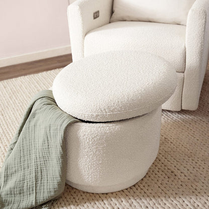Babyletto Enoki Storage Ottoman - Ivory Boucle - M22985WB
