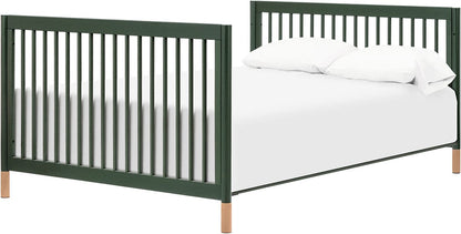 Babyletto Gelato 4-in-1 Convertible Crib w/Toddler Bed Conversion Kit - Forest Green w/Vegan Blonde Leather Feet - M12901FRGRBE