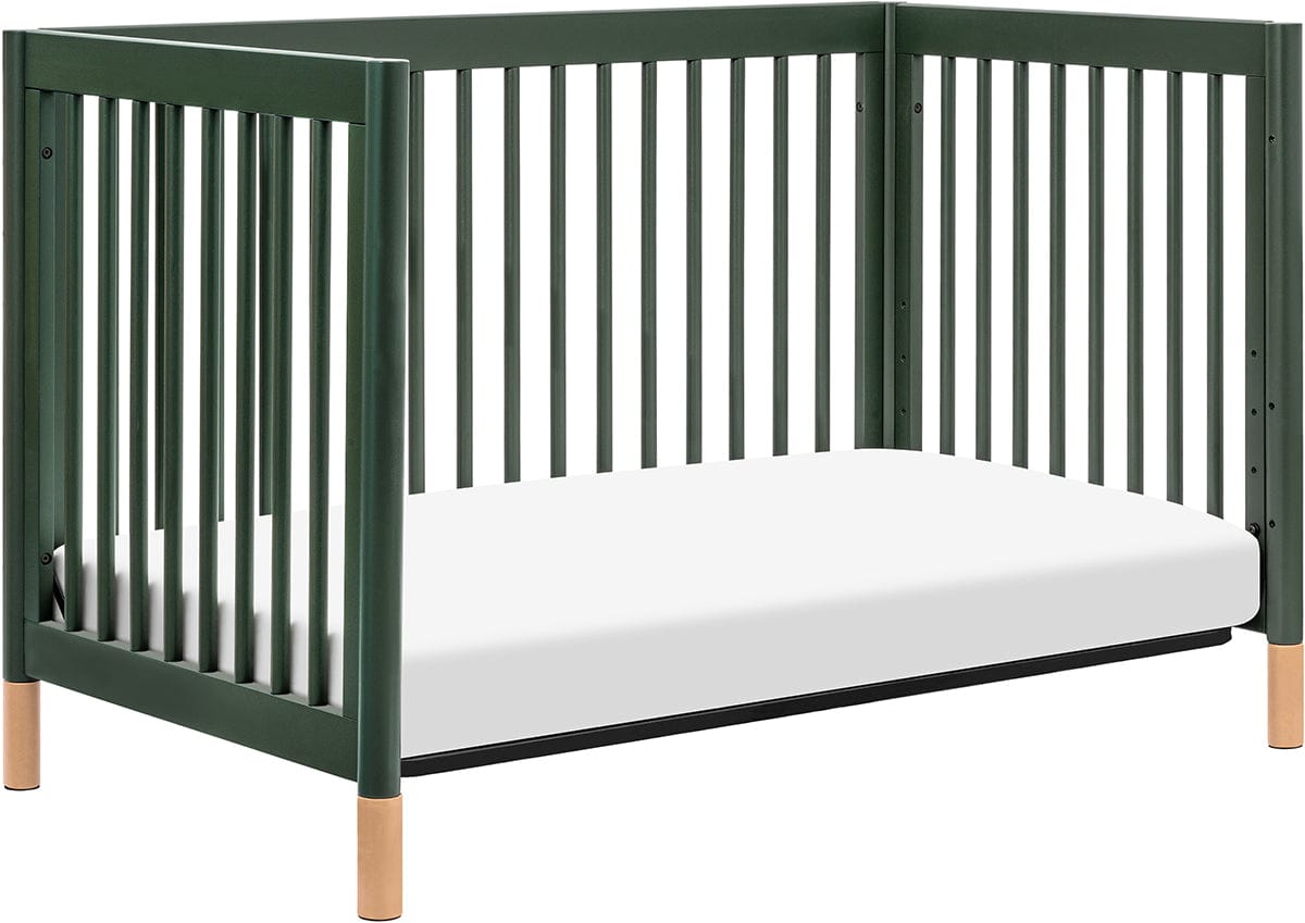 Babyletto Gelato 4-in-1 Convertible Crib w/Toddler Bed Conversion Kit - Forest Green w/Vegan Blonde Leather Feet - M12901FRGRBE