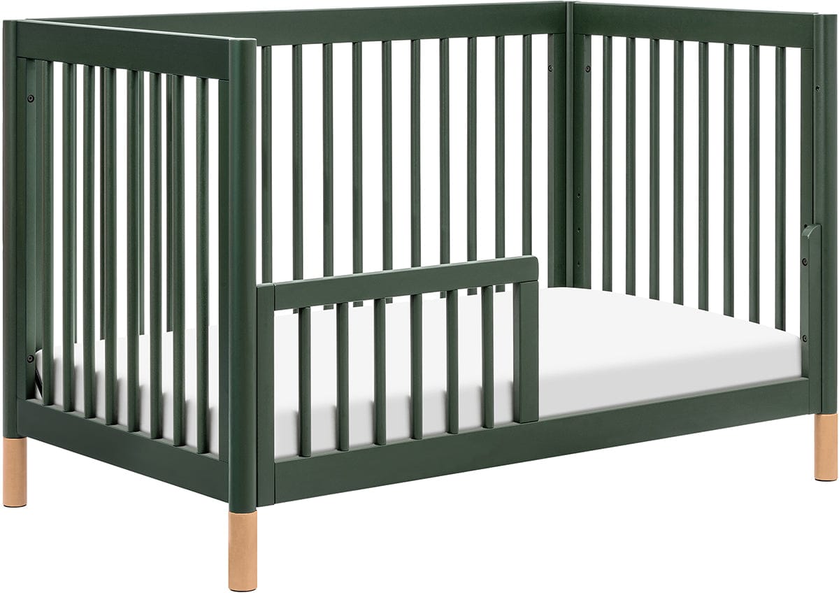 Babyletto Gelato 4-in-1 Convertible Crib w/Toddler Bed Conversion Kit - Forest Green w/Vegan Blonde Leather Feet - M12901FRGRBE