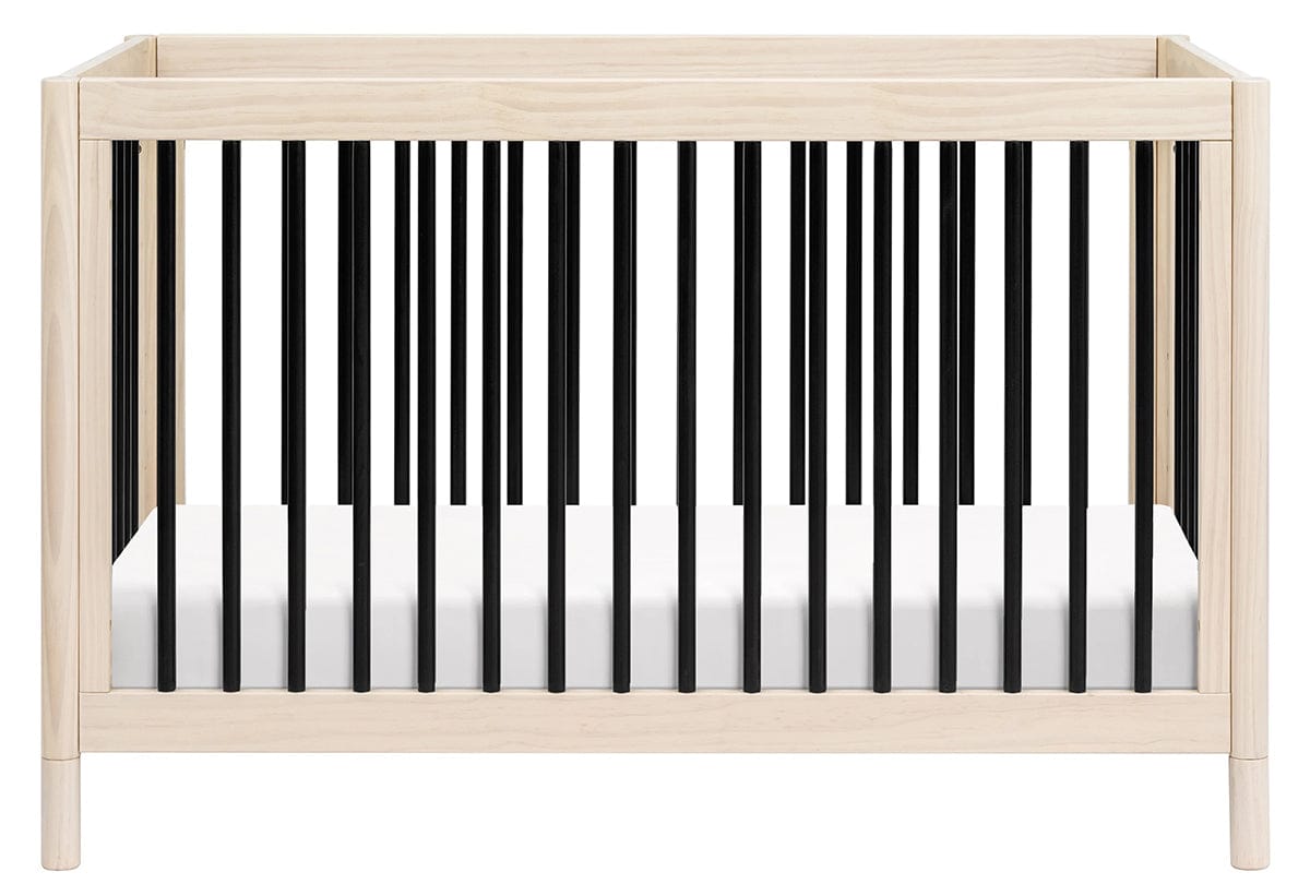 Babyletto Gelato 4-in-1 Convertible Crib w/Toddler Bed Conversion Kit - Washed Natural / Black - M12901NXB