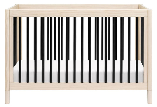 Babyletto Gelato 4-in-1 Convertible Crib w/Toddler Bed Conversion Kit - Washed Natural / Black - M12901NXB