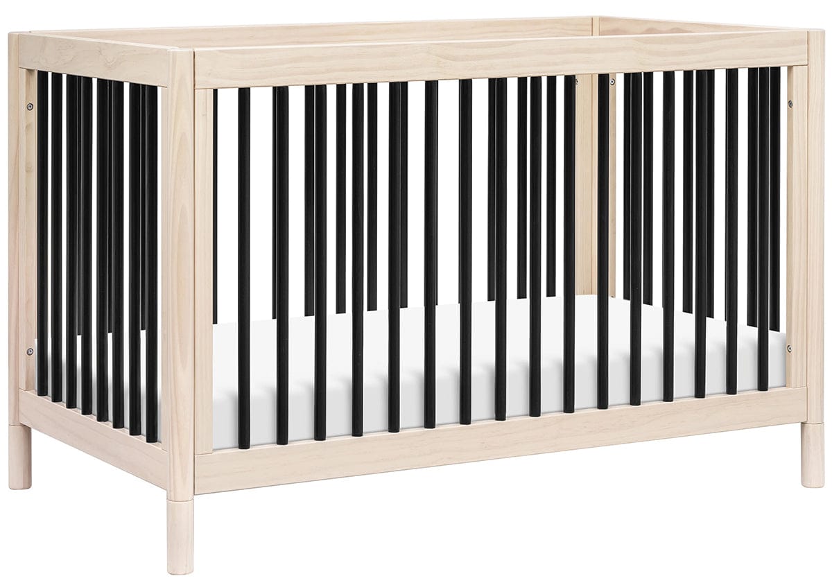 Babyletto Gelato 4-in-1 Convertible Crib w/Toddler Bed Conversion Kit - Washed Natural / Black - M12901NXB