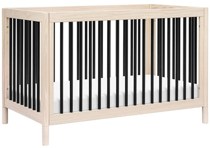 Babyletto Gelato 4-in-1 Convertible Crib w/Toddler Bed Conversion Kit - Washed Natural / Black - M12901NXB