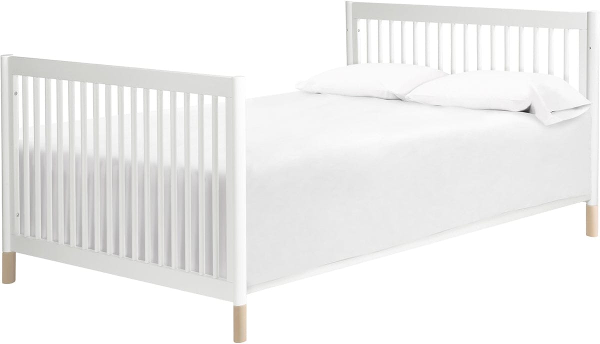 Babyletto Gelato 4-in-1 Convertible Crib w/Toddler Bed Conversion Kit - White w/ Washed Natural Feet - M12901WNX