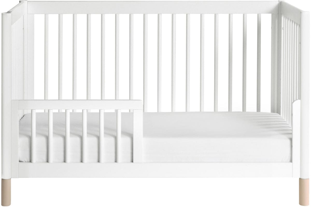 Babyletto Gelato 4-in-1 Convertible Crib w/Toddler Bed Conversion Kit - White w/ Washed Natural Feet - M12901WNX