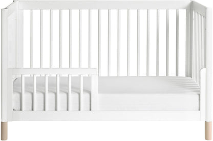 Babyletto Gelato 4-in-1 Convertible Crib w/Toddler Bed Conversion Kit - White w/ Washed Natural Feet - M12901WNX