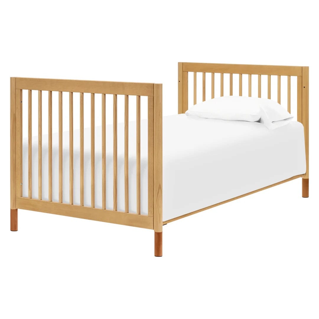 Babyletto Gelato 4-in-1 Convertible Mini Crib - Honey w/ Vegan Tan Leather - M12998HYVTL
