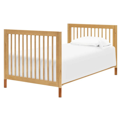 Babyletto Gelato 4-in-1 Convertible Mini Crib - Honey w/ Vegan Tan Leather - M12998HYVTL