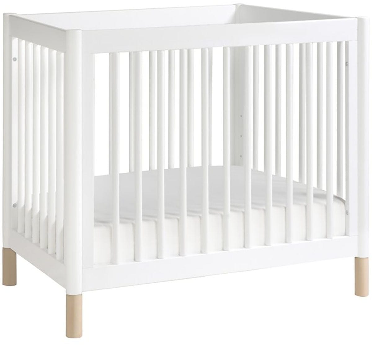 BabyLetto Gelato 2-in-1 Mini Crib - White/Natural - M12998WNX
