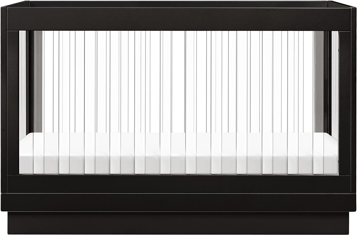 Babyletto Harlow Acrylic 3-in-1 Convertible Crib w/Toddler Bed Conversion Kit - Black / Acrylic - M8601KB