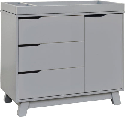 Babyletto Hudson 3-Drawer Changer Dresser, KD w/Removable Changing Tray - Grey
