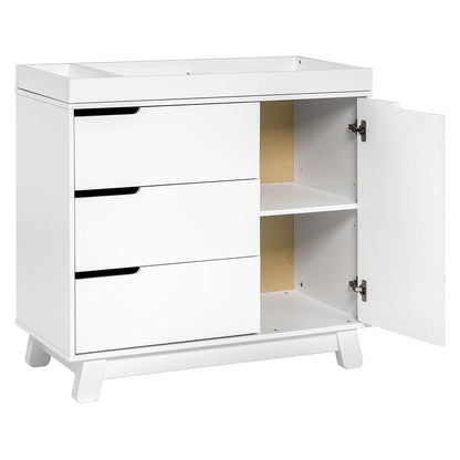 Babyletto Hudson 3-Drawer Changer Dresser, KD w/Removable Changing Tray In White - M4223W