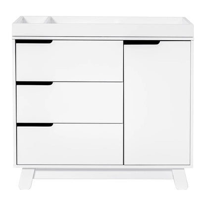 Babyletto Hudson 3-Drawer Changer Dresser, KD w/Removable Changing Tray In White - M4223W