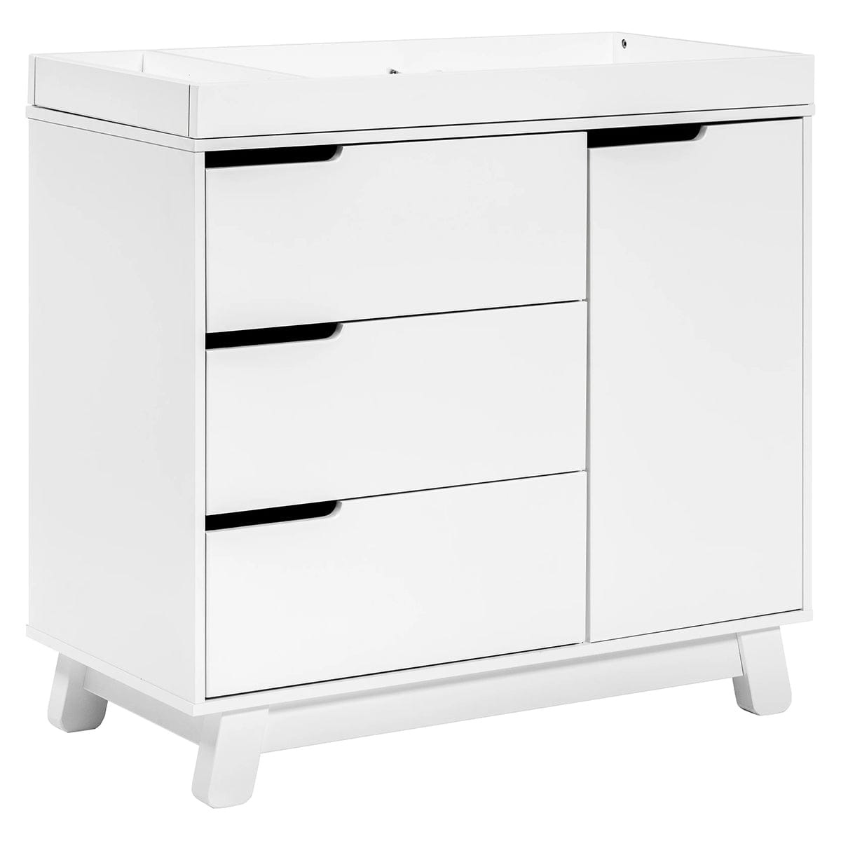 Babyletto Hudson 3-Drawer Changer Dresser, KD w/Removable Changing Tray In White - M4223W