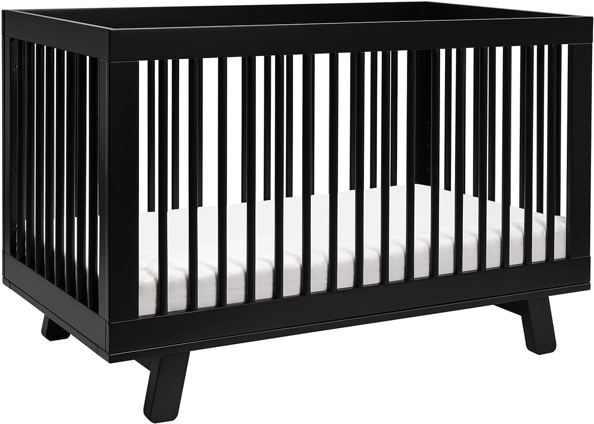 Babyletto Hudson 3-in-1 Convertible Crib with Toddler Bed Conversion Kit - Black - M4201B