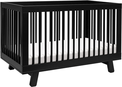 Babyletto Hudson 3-in-1 Convertible Crib with Toddler Bed Conversion Kit - Black - M4201B