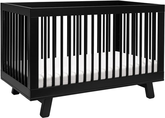 Babyletto Hudson 3-in-1 Convertible Crib with Toddler Bed Conversion Kit - Black - M4201B